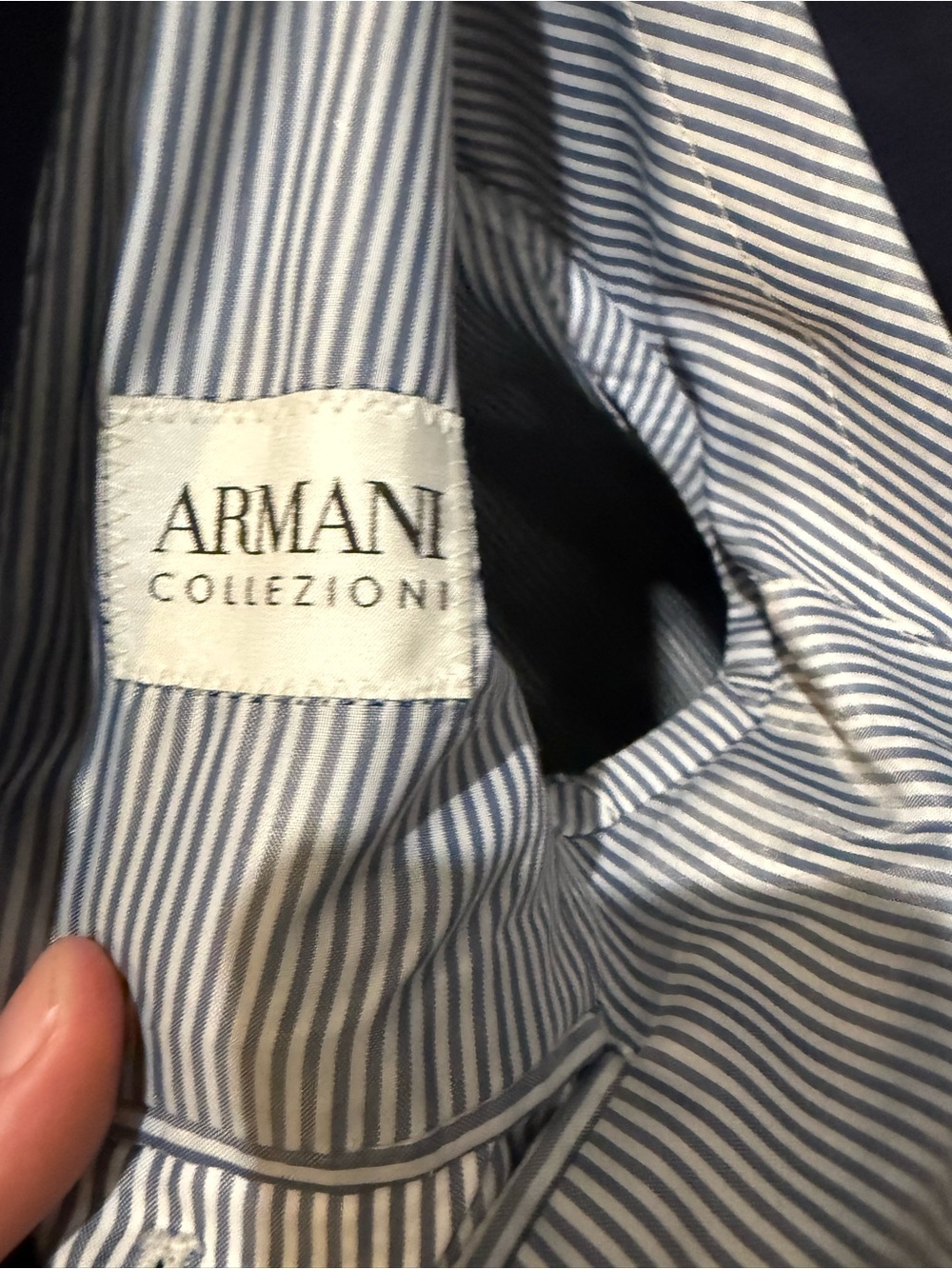 Armani collezioni Men's Navy Linen Blazer 38R - Picture 5 of 13
